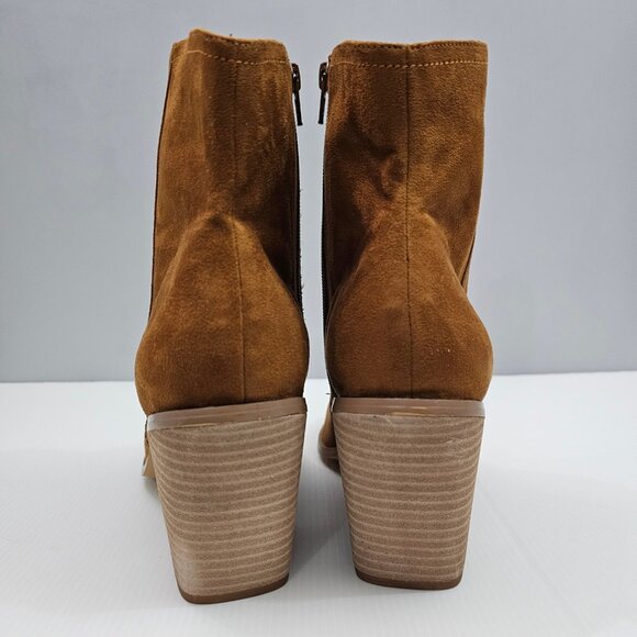 NEW Abound Courtnee Ankle Bootie Womens 11 Tan Western Cowgirl Block Heel - Picture 8 of 16